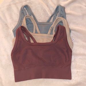 BUNDLE (3) Aerie Seamless Square Neck Bralettes size XL